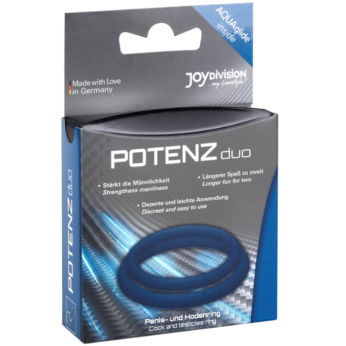 Anillos Potenciadores Erección Duo Talla M Azul - Potenzduo - 4