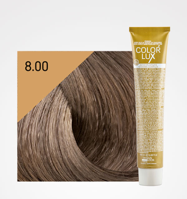 Tinte en Crema Color Lux 100ml - Design Look: Color - 8.00 Rubio Claro Intenso