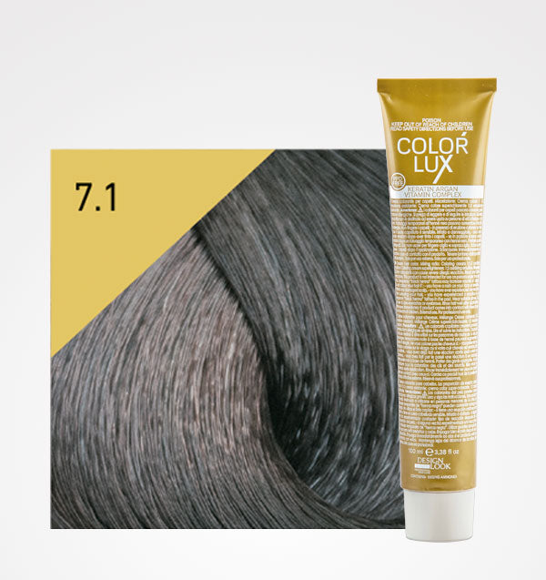 Tinte en Crema Color Lux 100ml - Design Look: Color - 7,1 - Rubio Ceniza