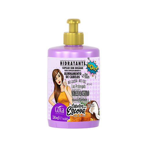 Creme para Pentear Fort. Cabelos C/ Escova 320ml - Gota Dourada - 1