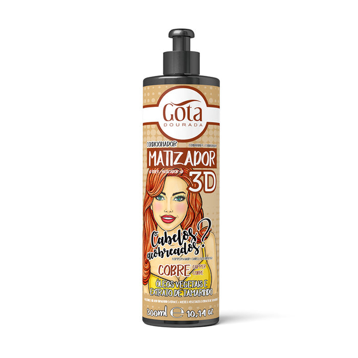 Matizador 3d - Cobre 300ml - Gota Dourada - 1