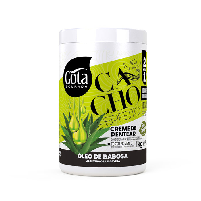 Creme Pentear Meu Cacho Perfeito óleo Babosa 1kg - Gota Dourada - 1