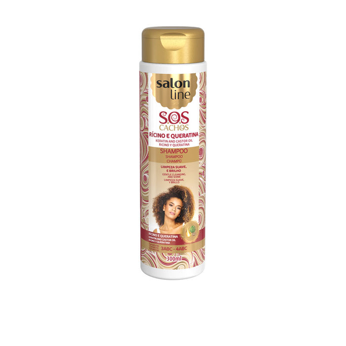 Champú SOS Cachos - Ricino y Queratina 300ml - Salon Line - 1