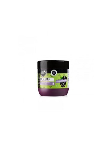 Mascarilla Capilar con Açai y Lino - Máscara Super Hair Food Açaí E Linho 500 ml - Real Natura - 1