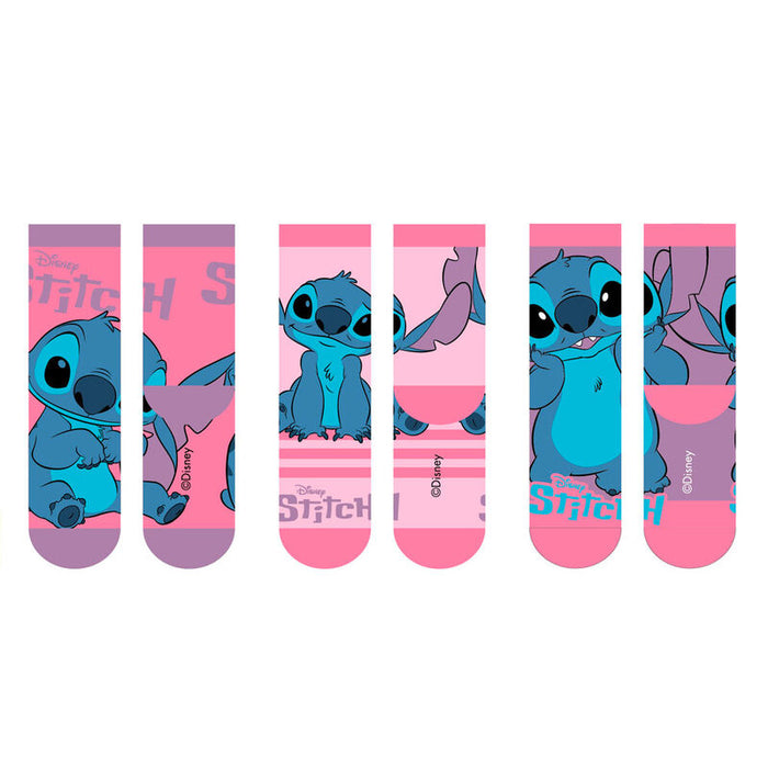 Set 3 Calcetines Stitch - Disney : TALLA 23-26 - 1