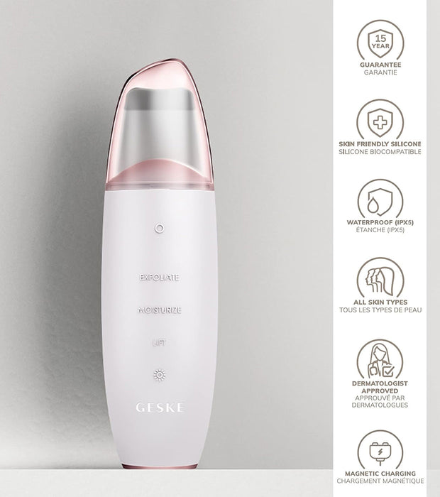 Limpiador Facial Microcurrent Scrubber & Blackhead Remover 9 en 1 - White Rose Gold - Geske - 5