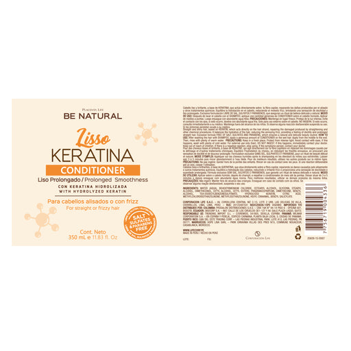 Acondicionador Lisso Keratina - 350 ml - Be Natural - 2