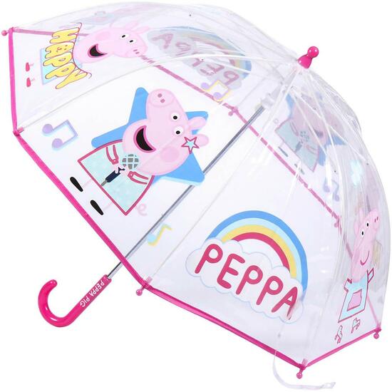 Paraguas Manual Poe Burbuja Peppa Pig Pink - Cerdá - 1