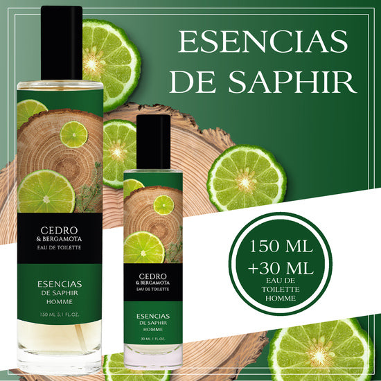 Estuche Fragancia 100 ml + 30 ml Esencias de - Cedro & Bergamota - Saphir - 2