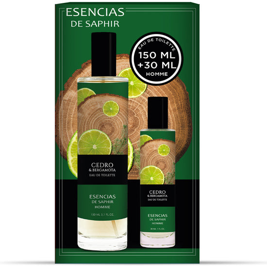 Estuche Fragancia 100 ml + 30 ml Esencias de - Cedro & Bergamota - Saphir - 4