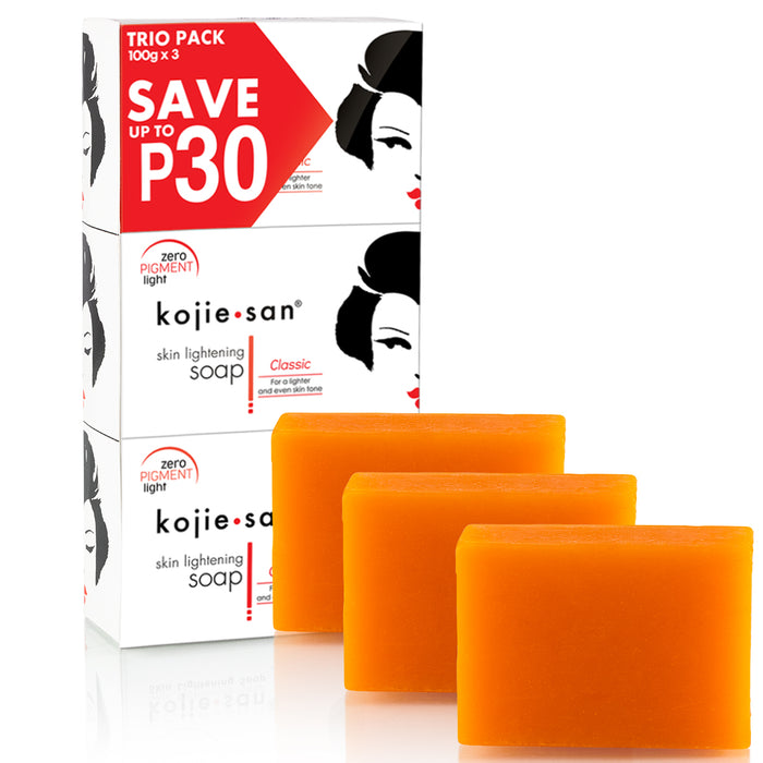 Pastillas de Jabón de Ácido Kójico - Skin Lightening Soap - Kojie San: 3x 100gr - 6