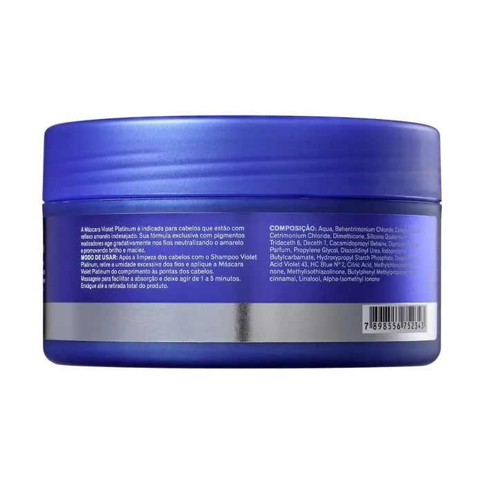 Mascarilla Capilar Matizadora e Hidratante Violet Platinum 240gr - Lowell - 2