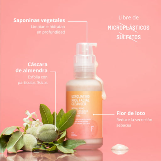 Limpiador Facial Exfoliante - Exfoliating Rose Facial Cleanser 100ml - Freshly Cosmetics - 2