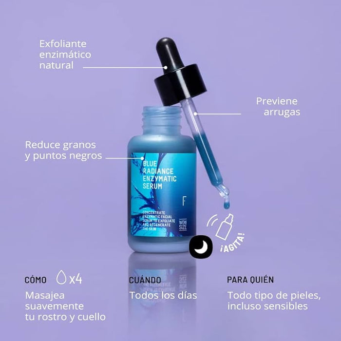 Serum Exfoliante con Ácido Mandélico - Blue Radiance Enzymatic Serum - 30ml - Freshly Cosmetics - 2