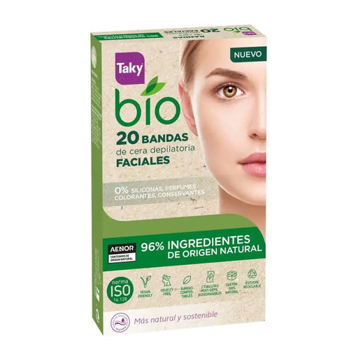 Bandas de Cera Depilatorias Faciales Bio - Taky - 1