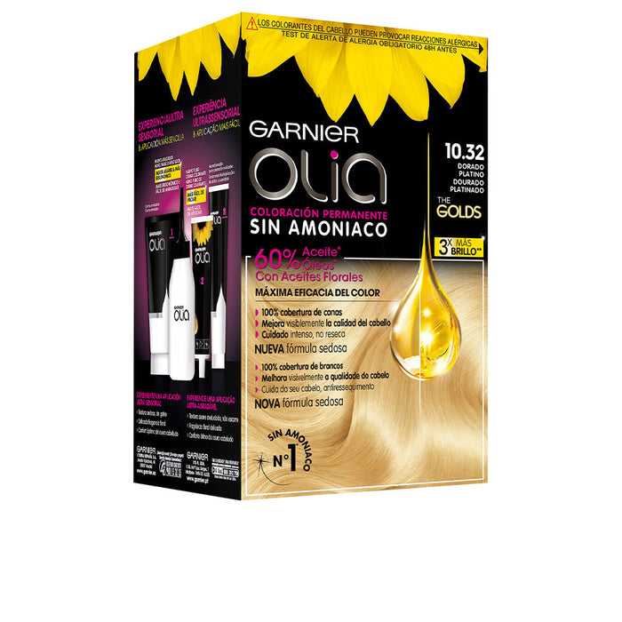 Olia Coloraci?n Permanente #10,32-dorado Platino 54 ml - Garnier - 1