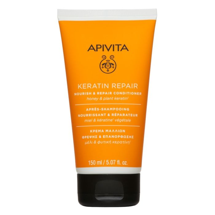 Acondicionador Keratin Repair Nutritivo y Reparador para Cabello Seco y Dañado 150 ml - Apivita - 1