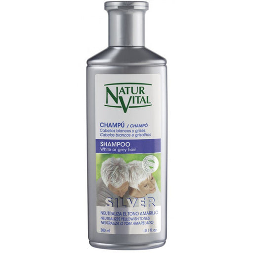 Champú para Cabellos Blancos y Grises - Silver - 300ml - Naturaleza y Vida - 1