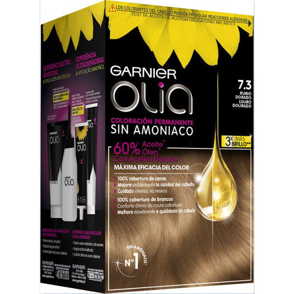 OLIA coloración permanente 7,3-golden dark blonde 4 pz - Garnier - 3