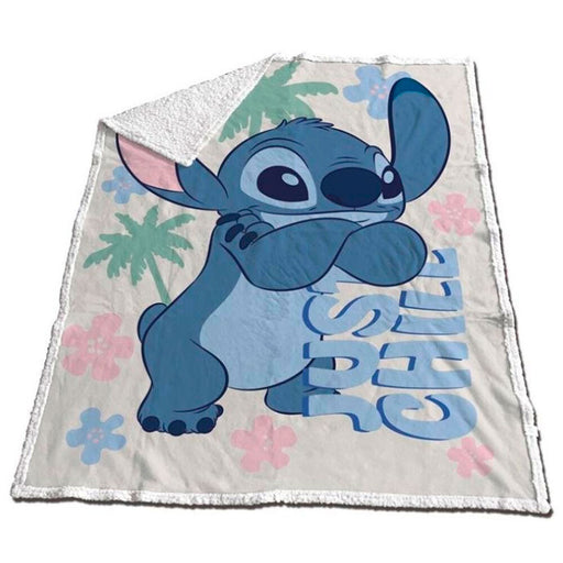 Manta Coralina Sherpa Stitch  130x170cm - Disney - 1