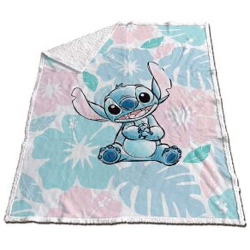 Manta Coralina Sherpa Stitch  130x170cm - Disney - 1