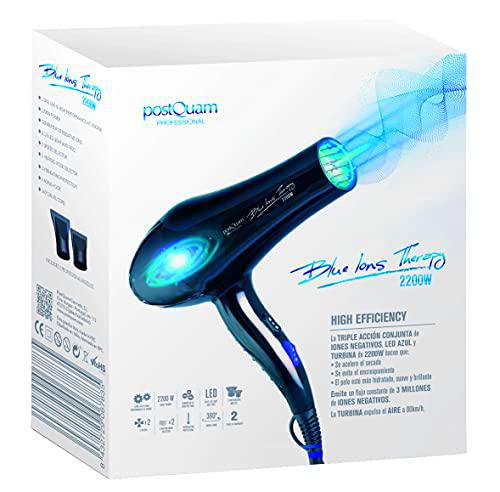 Secador Iónico Blue Ions Therapy 2200w - Postquam - 1