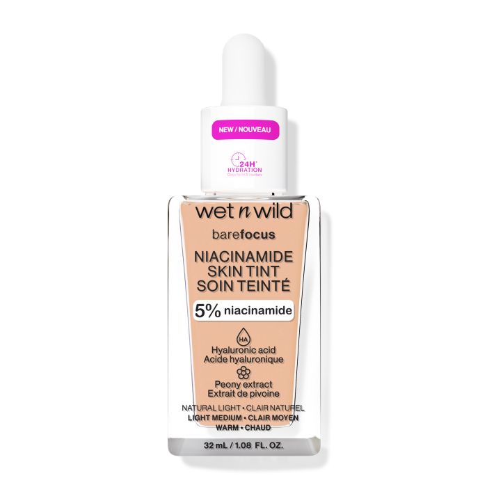 Base de Maquillaje Bare Focus Niacinamide Skin Tint - Wet N Wild: Cream Beige - 3