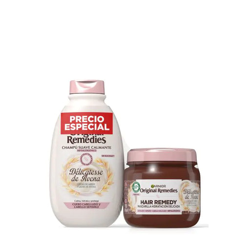 Original Remedies Pack Mascarilla de Delicatesse de Avena + Champú Délicatesse de Avena - Garnier - 1