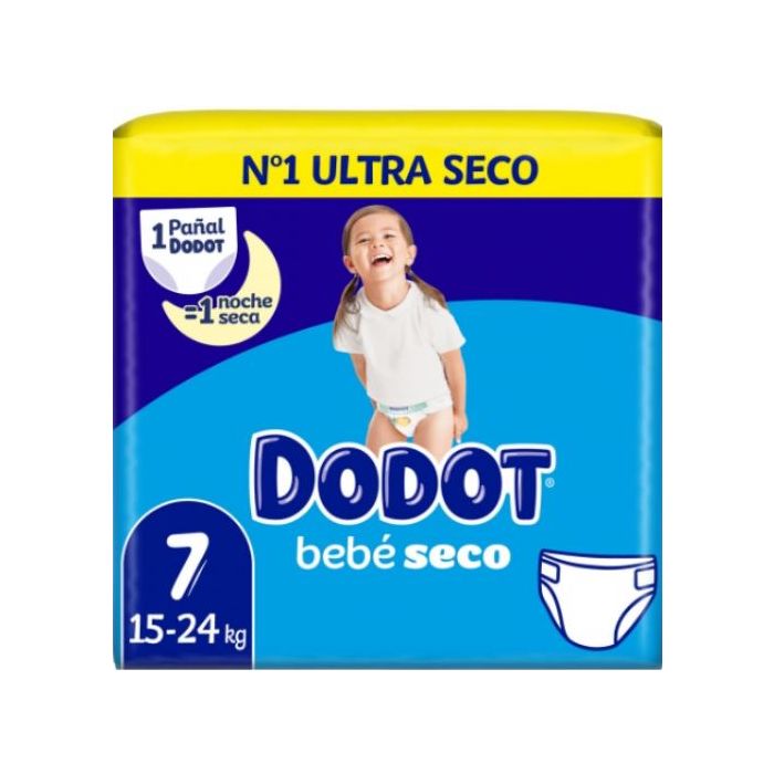 Pañales Bebé Seco Talla 7 - 15 a 24kg - Dodot - 1