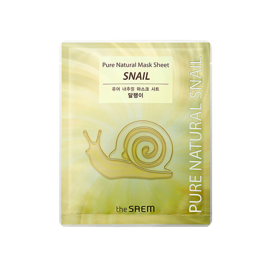 Pure Natural Mask Sheet - Snail Brightening 2022 - The Saem - 1