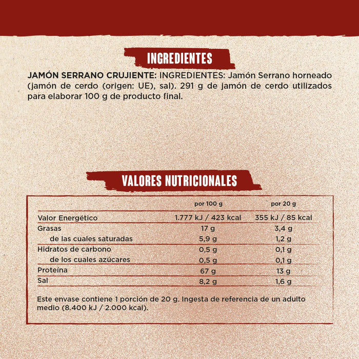 Snack Horneado Meat Chips - Jamón Serrano - Snackin For You - 3