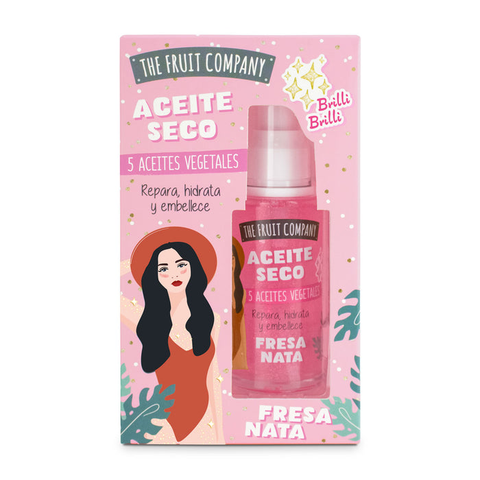 Aceite Seco - Dry Oil Glitter 40ml - The Fruit Company: Fresa y Nata - 4