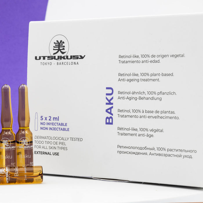 Ampollas Antiedad de Baku (Bakuchiol) y Retinol 5x2ml - Utsukusy - 1