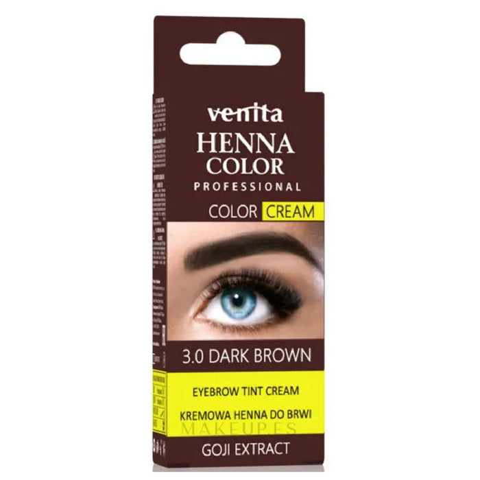 Henna para Cejas en Crema - Venita : DARK BROWN Goji Extract - 1